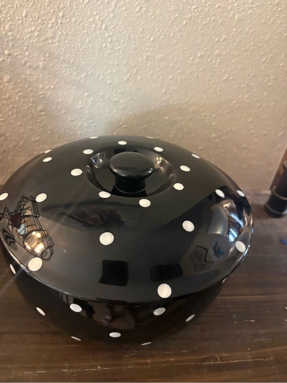 RETIRED Black and White Polka Dot Ceramic Serving dishes SPODE Baking Days Set